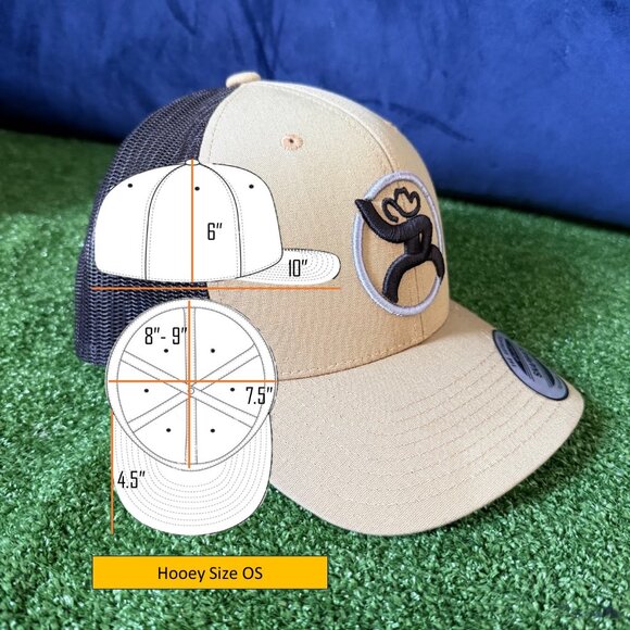 Hooey Roughy Rodeo Trucker Hat Tan Black Mesh Snapback Yupoong Western Cap OS - Picture 2 of 13
